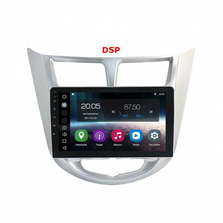 Штатная магнитола FarCar s200 для Hyundai Solaris на Android (V067R-DSP)